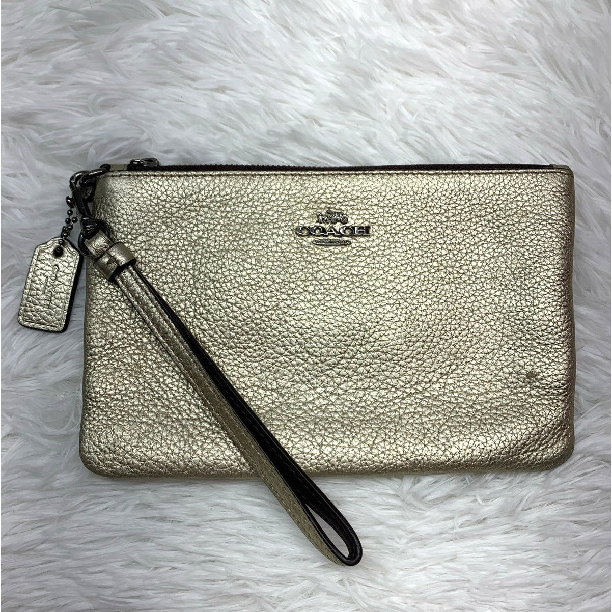 COACH Gold Wristlet