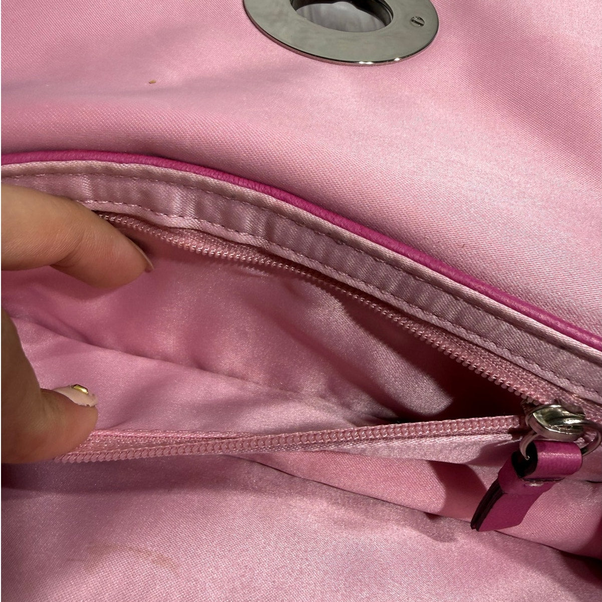 y2k Coach Pink Zoe Scarf Print Turn-Lock Wristlet