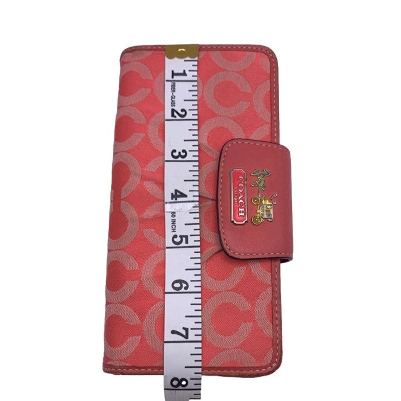 y2k COACH Carriage Signature Canvas Wallet