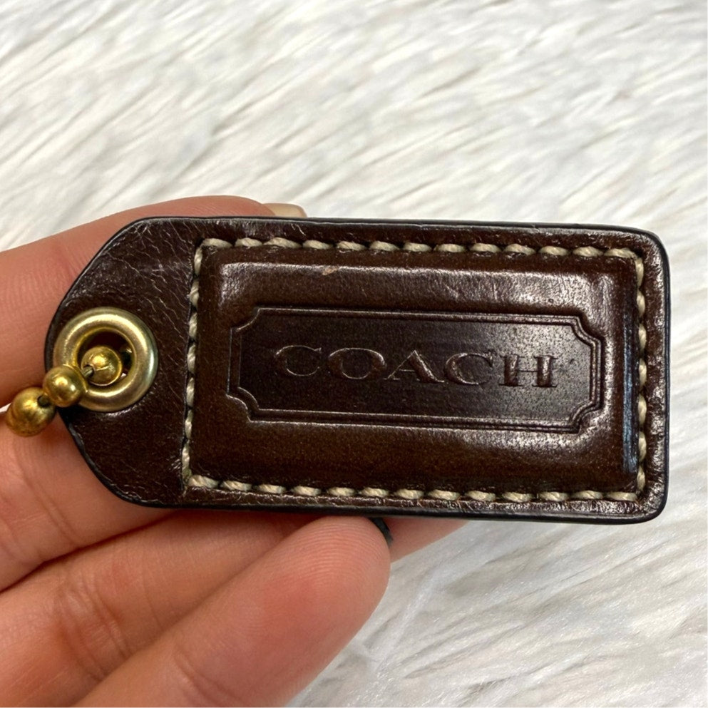 2" y2k COACH Vintage Fob Bag Charm Hang tag Hangtag