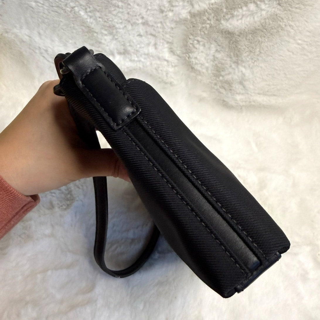 Vintage COACH y2k Mercer Demi Pochette Black Canvas Twill