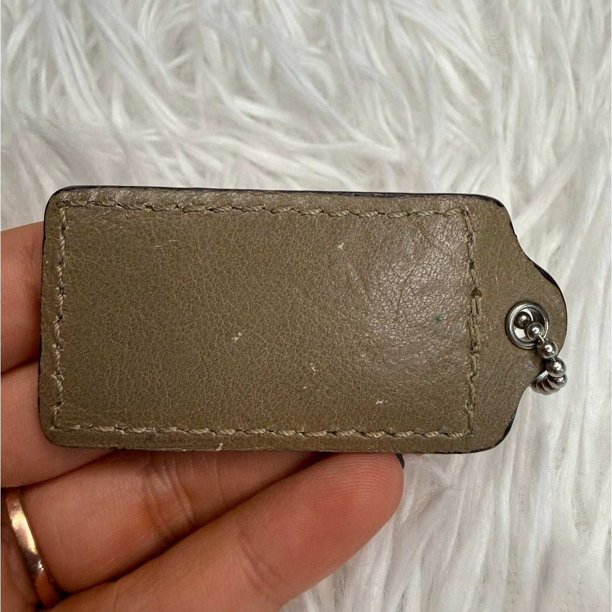 2” COACH Fob Bag Charm Hang tag Hangtag