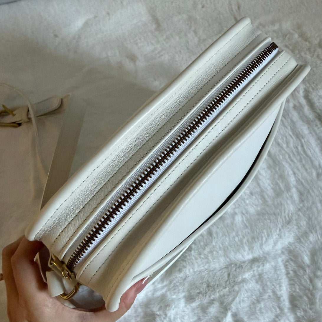 Vintage Coach Metropolis Zip Bag White 9087 Shoulder Bag Crossbody