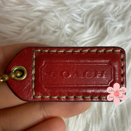 2" y2k COACH Vintage Fob Bag Charm Hang tag Hangtag