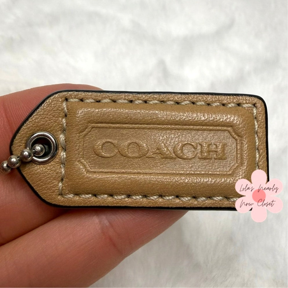 1.5" y2k COACH Vintage Fob Bag Charm Hang tag Hangtag