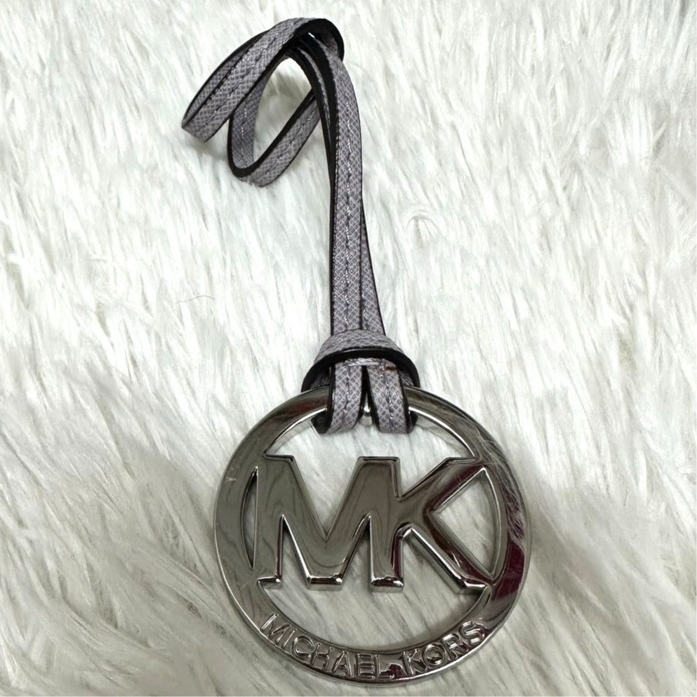 Michael Kors Silver Gray Logo Bag Charm