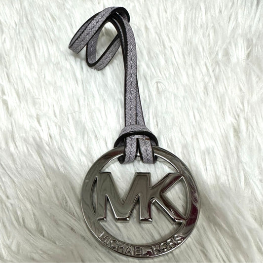 Michael Kors Silver Gray Logo Bag Charm