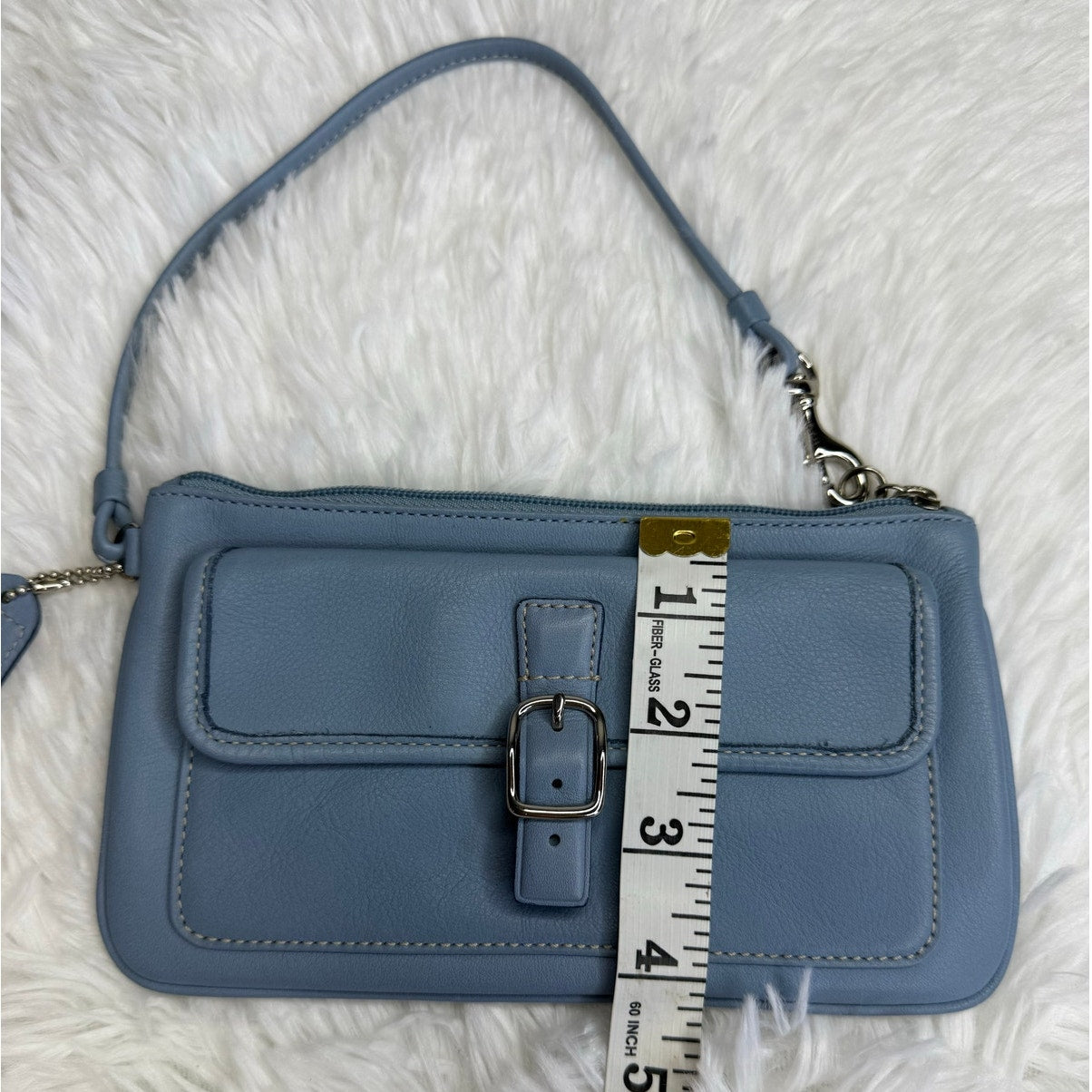 Vintage COACH y2k Soho Blue Wristlet