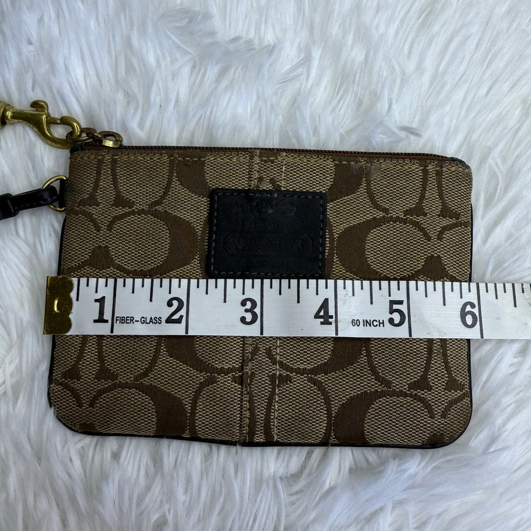 Y2K COACH Legacy Brown Black Wristlet