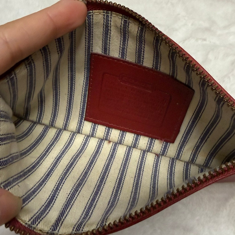 Vintage COACH Red Slim Pouch "Skinny Case" Style 7170