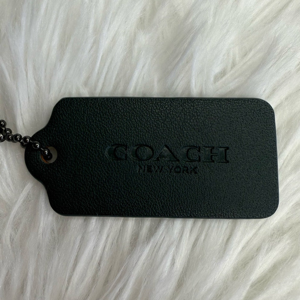 2" COACH Green Fob Bag Charm Hang tag Hangtag