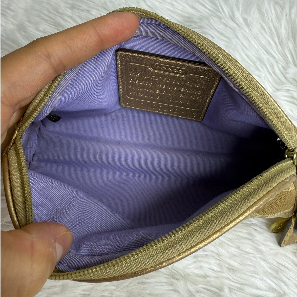 COACH Limited Edition Collection Estee Lauder Cosmetic Case Make up Bag