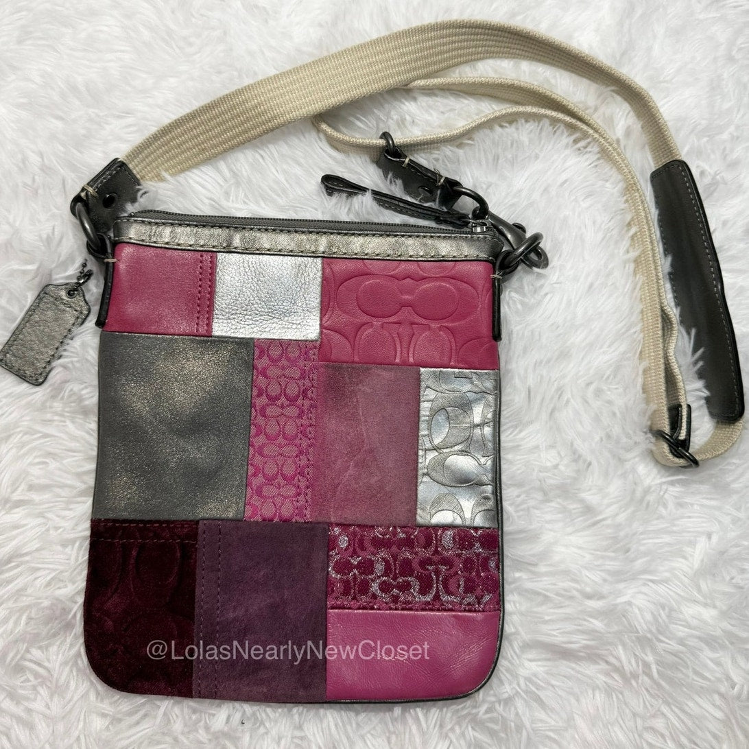 Y2K Coach Holiday Patchwork Swingpack Crossbody Bag