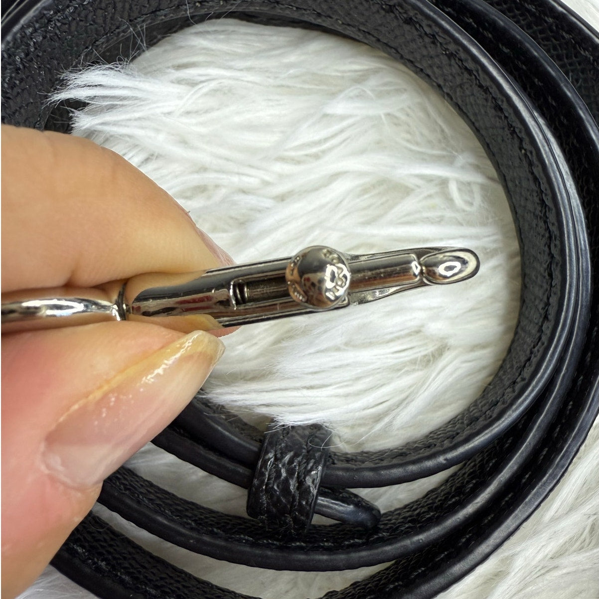 Coach Black Silver Replacement Strap