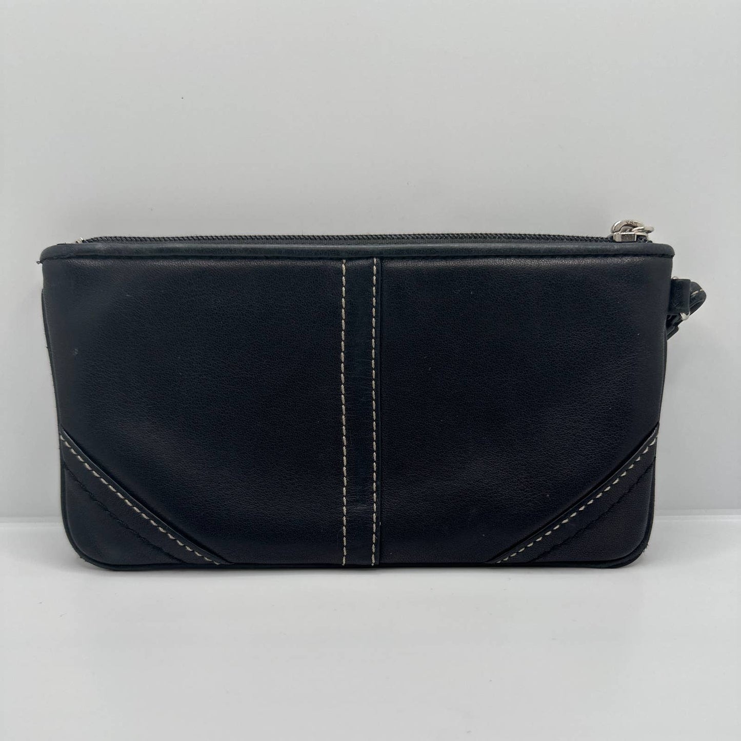 COACH Black Leather Wristlet