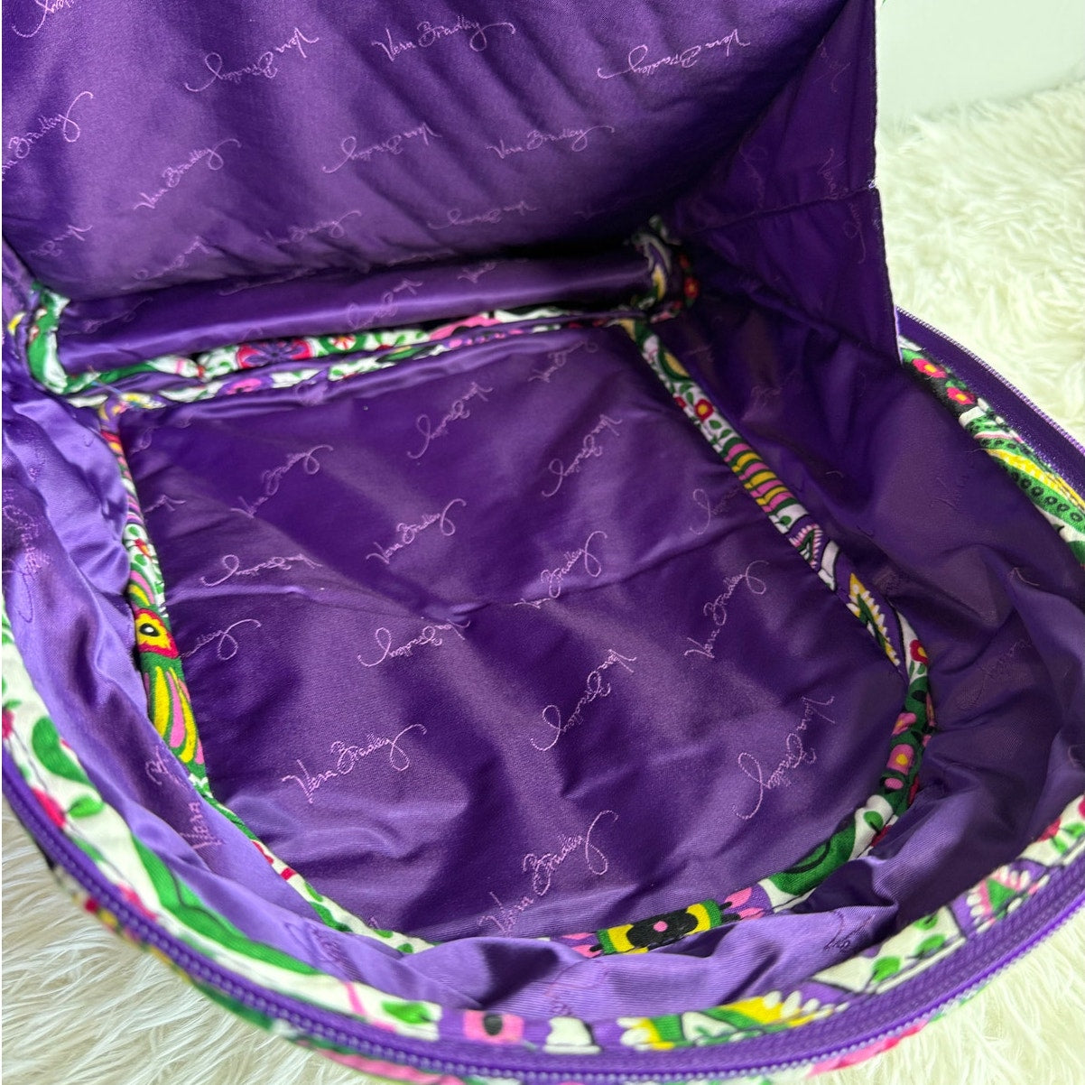 Vera Bradley Quilted Essential Large Laptop Backpack Bright Paisley