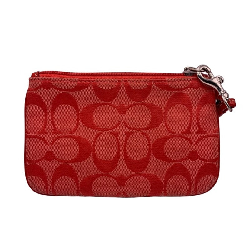 COACH Red Signature Canvas Wristlet