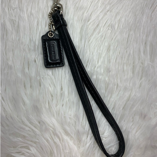 Coach Black Patent Leather Hangtag Tag Hang Tag Fob and Replacement Strap