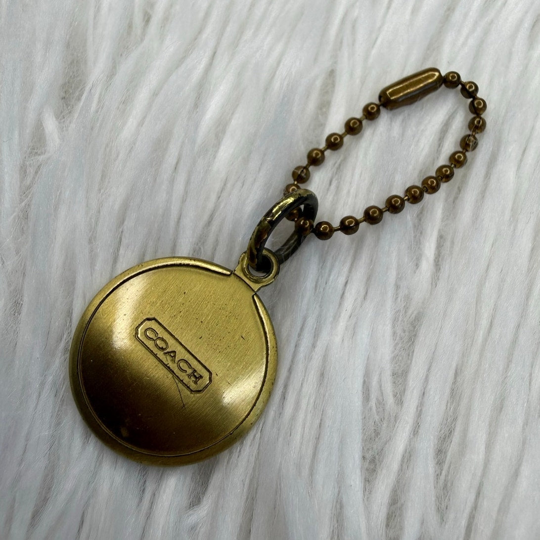 1" Coach Metal Circle Replacement Hangtag Hang Tag Bag Charm