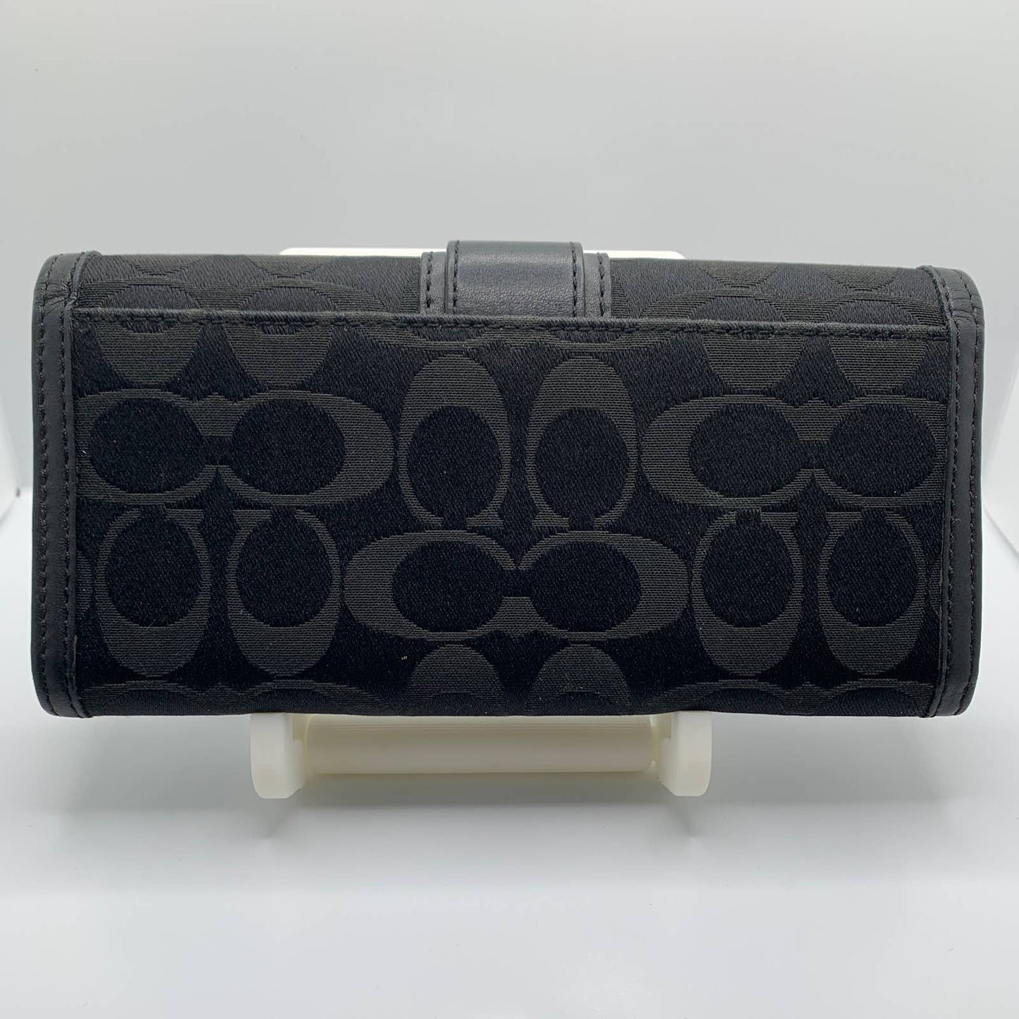 COACH Black Signature Canvas Wallet