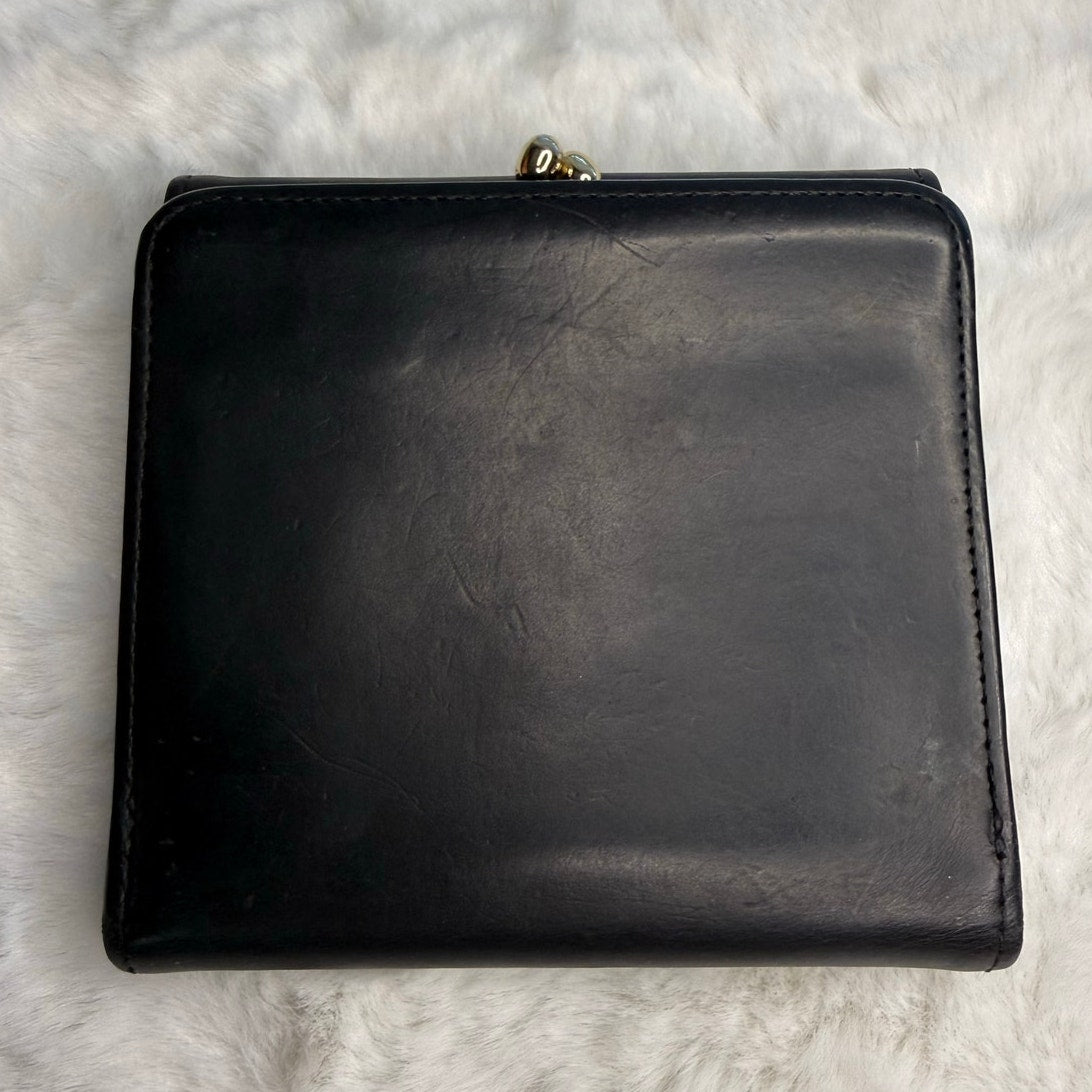 Vintage Coach Black Kisslock Med Wallet
