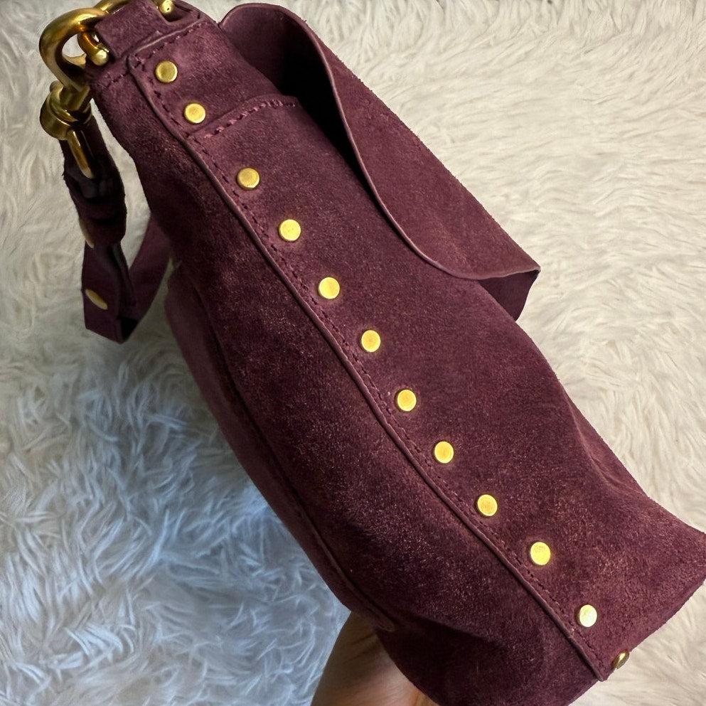 Rebecca Minkoff Darren Top Zip Suede Convertible Shoulder Bag
