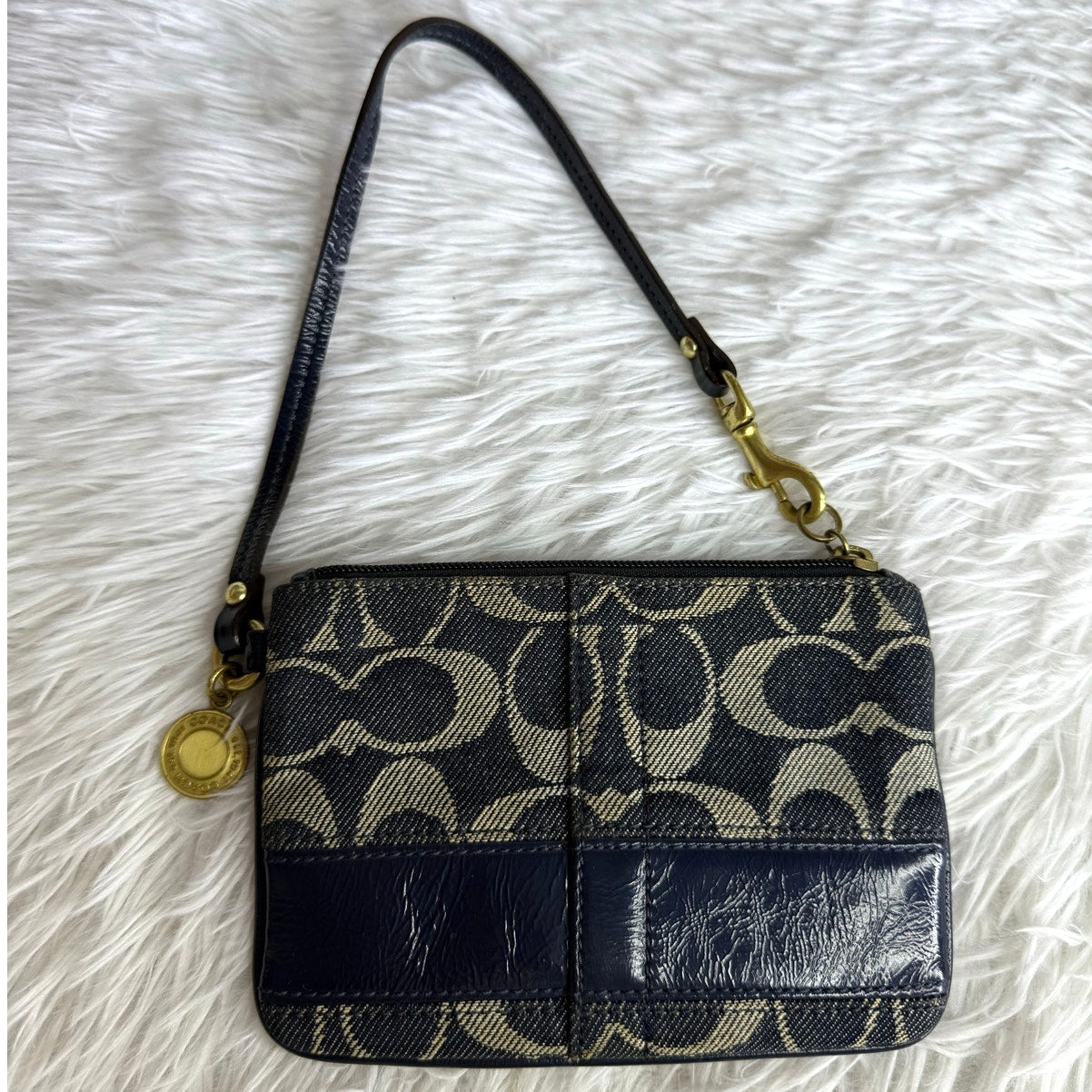 COACH y2k Denim Signature Wristlet