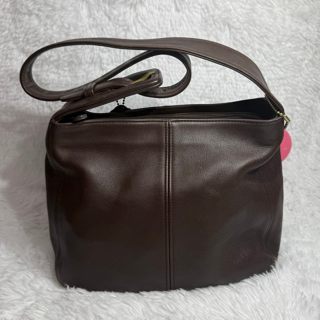 Vintage COACH 1997 Mahogany 4174 Flatiron Zip Shoulder Bag