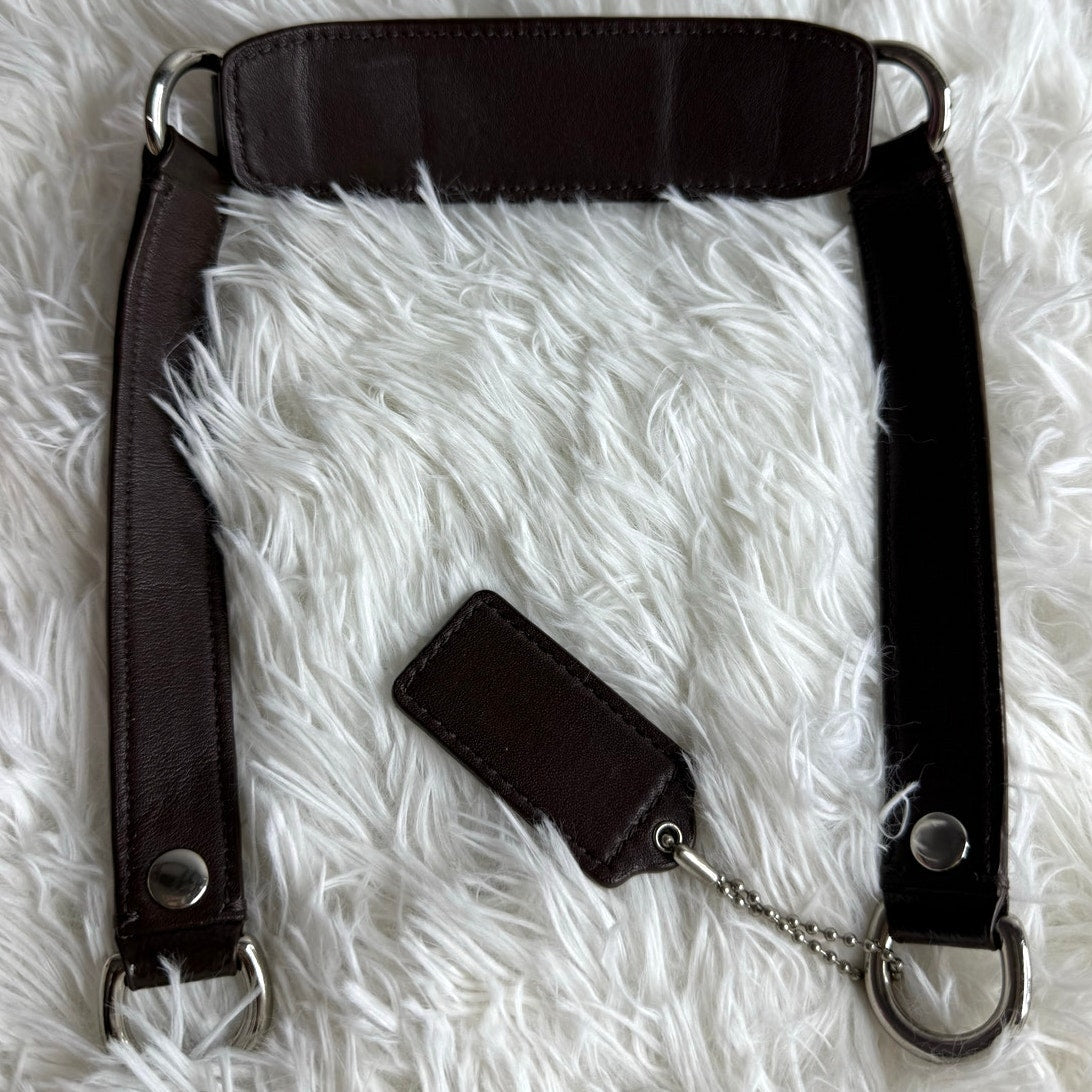 COACH Brown Patent Leather Hangtag Hang tag and Shoulder Replacement Strap