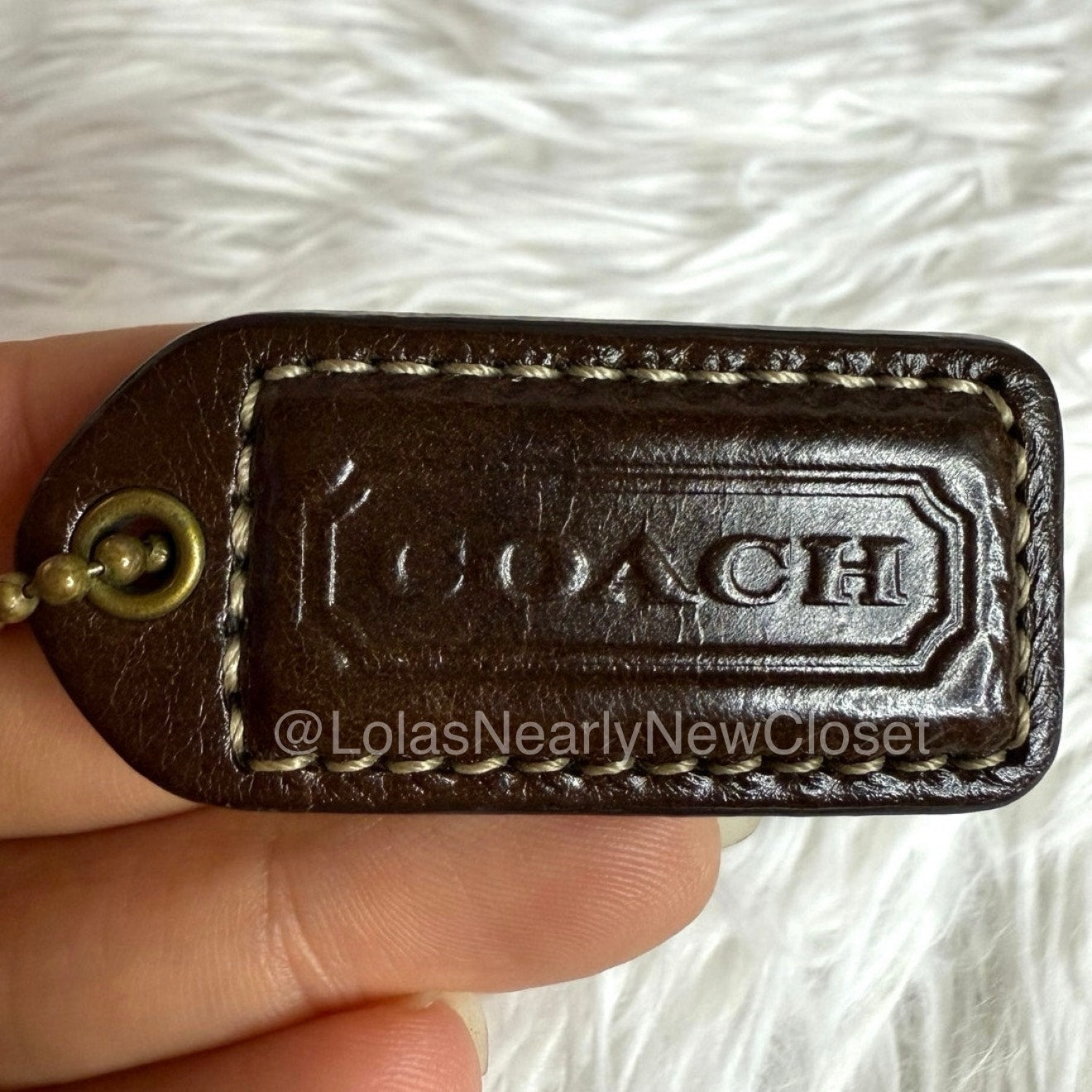 2" y2k COACH Soho Fob Bag Charm Hang tag Hangtag