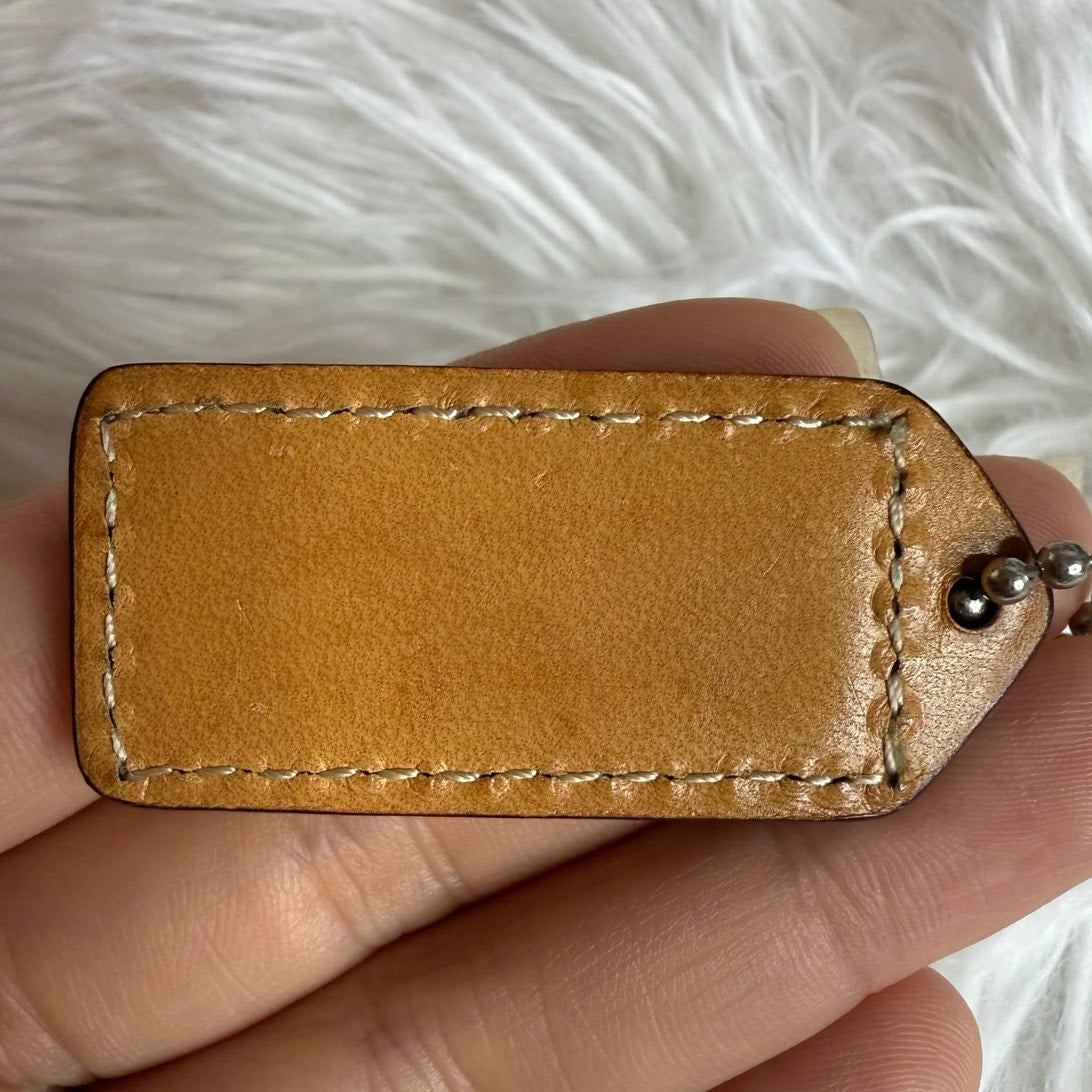 1.5" y2k COACH Vintage Fob Bag Charm Hang tag Hangtag