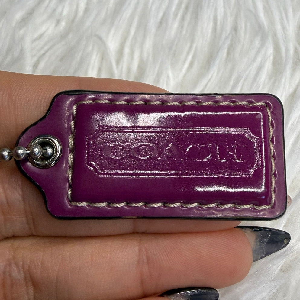 1.5" COACH Fob Bag Charm Hang tag Hangtag