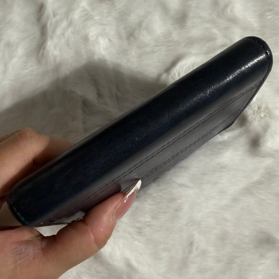 Vintage COACH y2k Navy Blue Made in Mexico Wallet