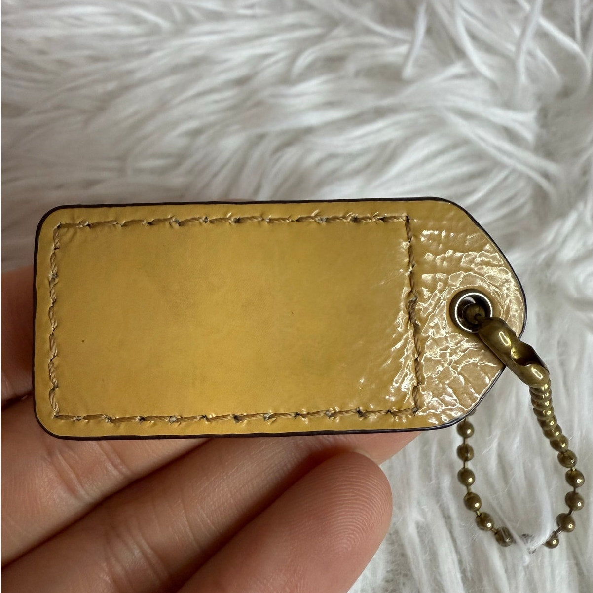 1.5" y2k COACH Vintage Fob Bag Charm Hang tag Hangtag