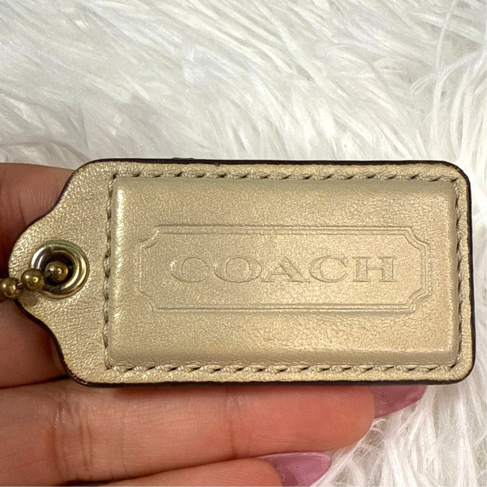 2" COACH Fob Bag Charm Hang tag Hangtag