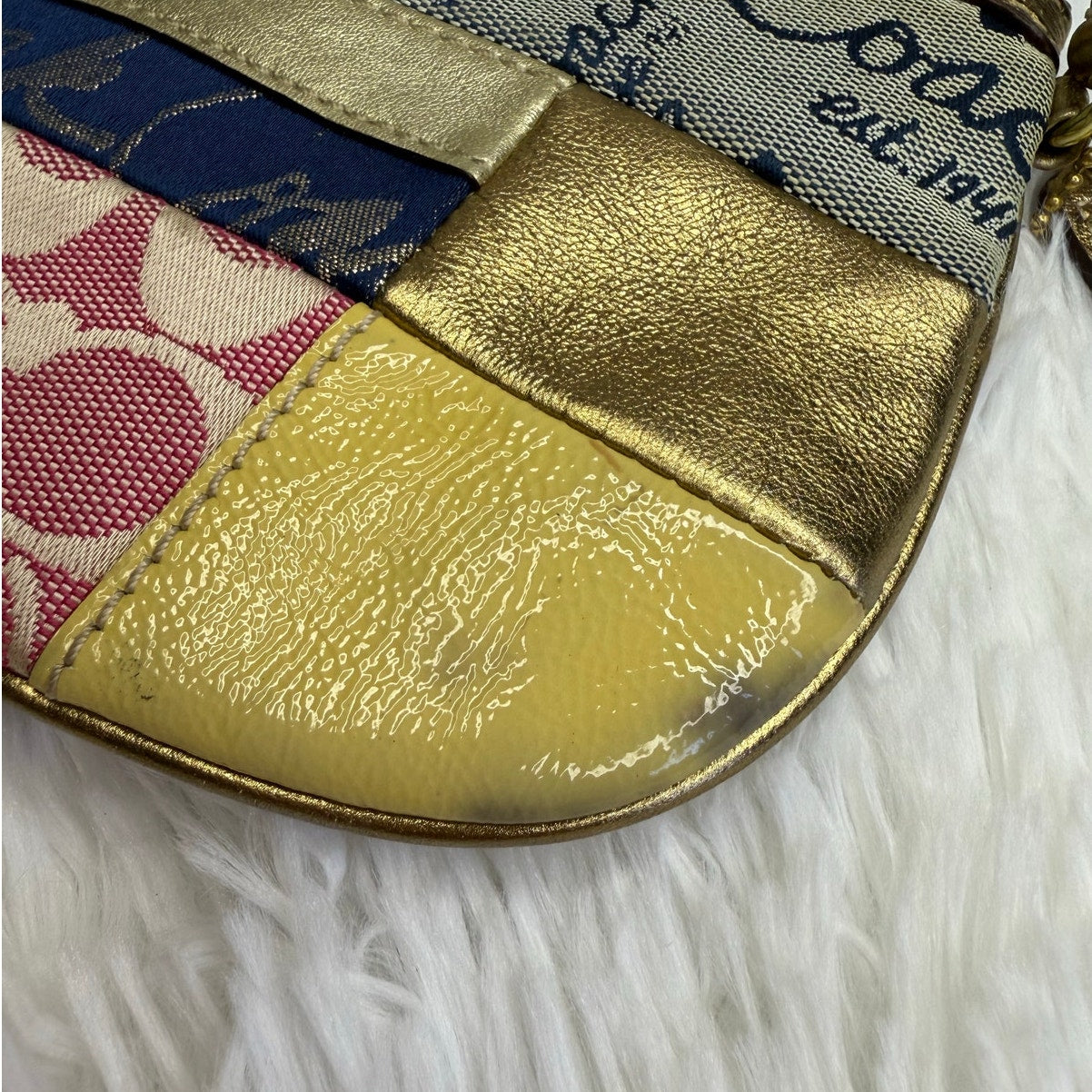 COACH Patchwork Large Wristlet