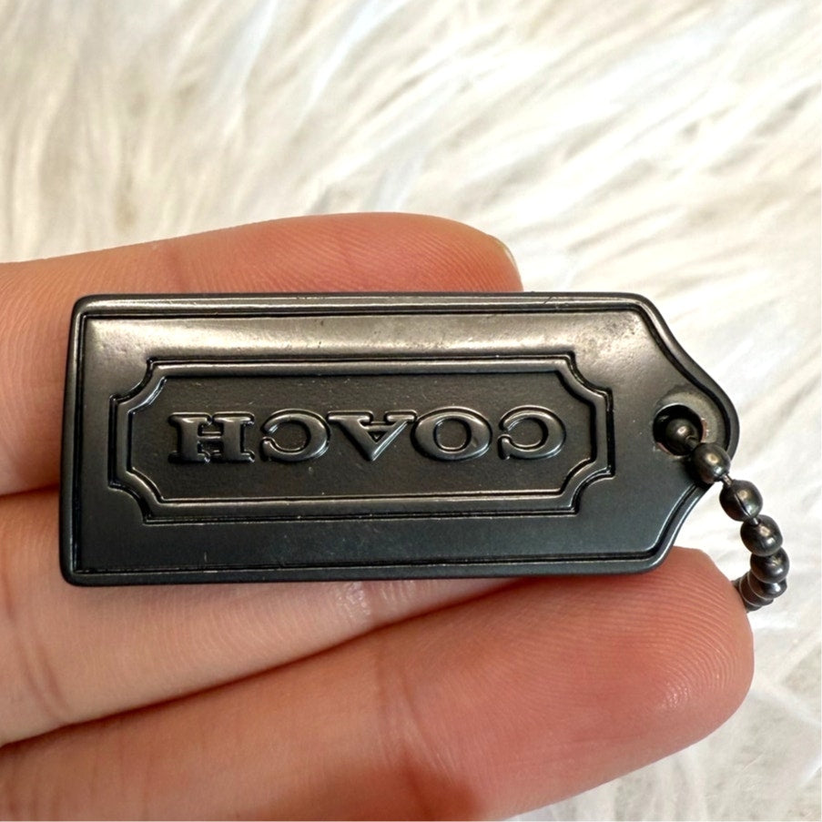 1.5" y2k COACH Vintage Fob Bag Charm Hang tag Hangtag
