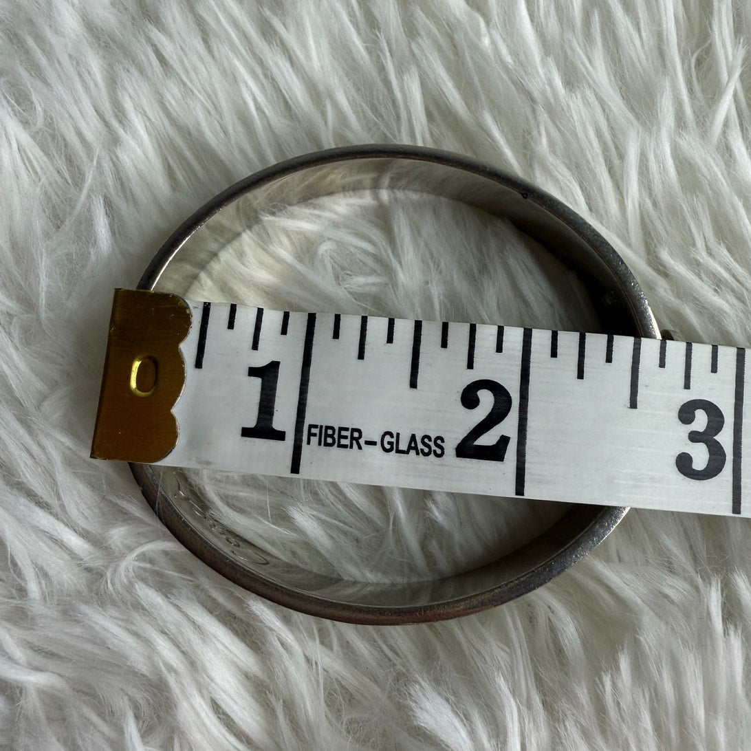COACH C Logo Signature Silver Bangle Bracelet