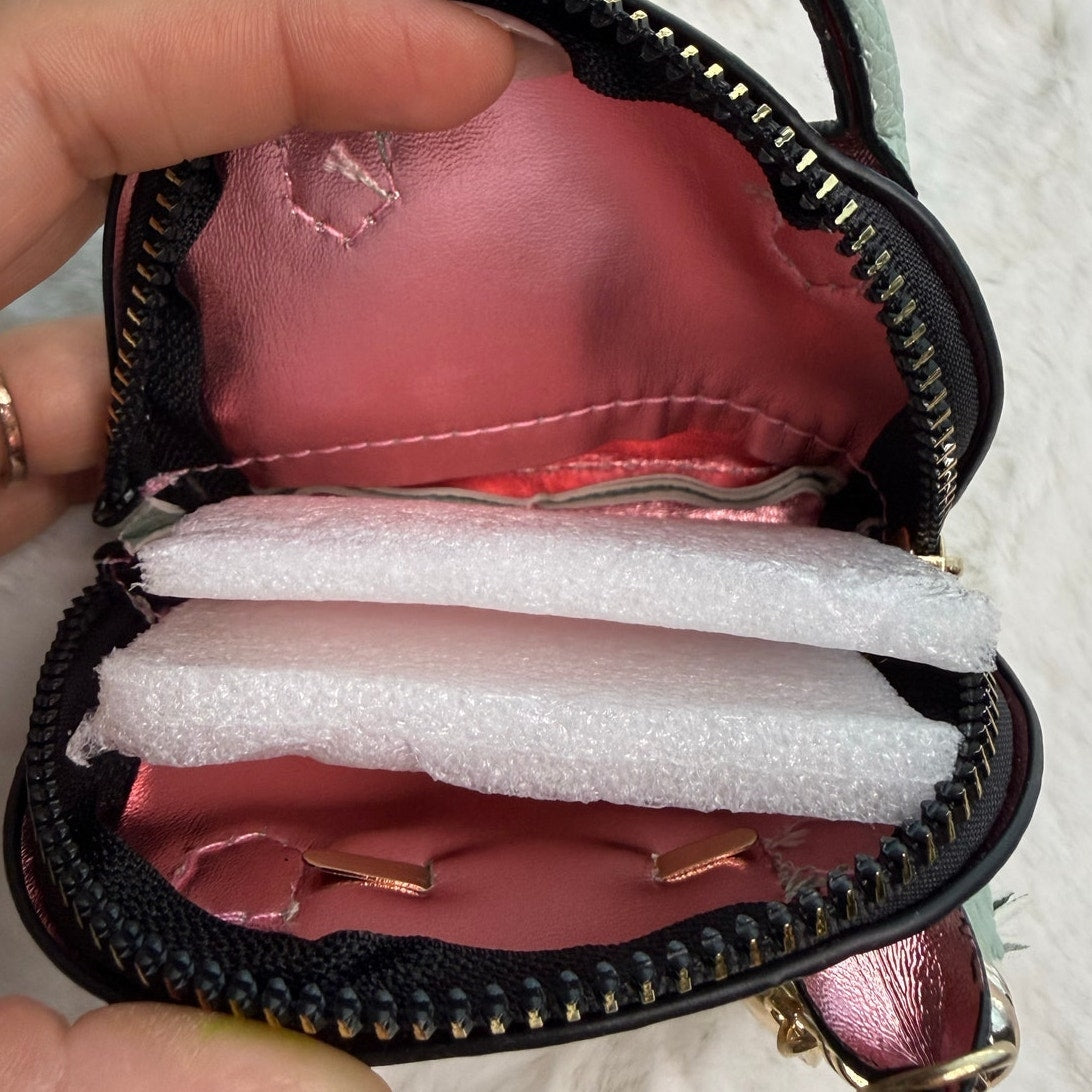 Mini Tote Bag Keychain Coin Purse Mini Pouch Zipper Fashion Charm Bag Charm