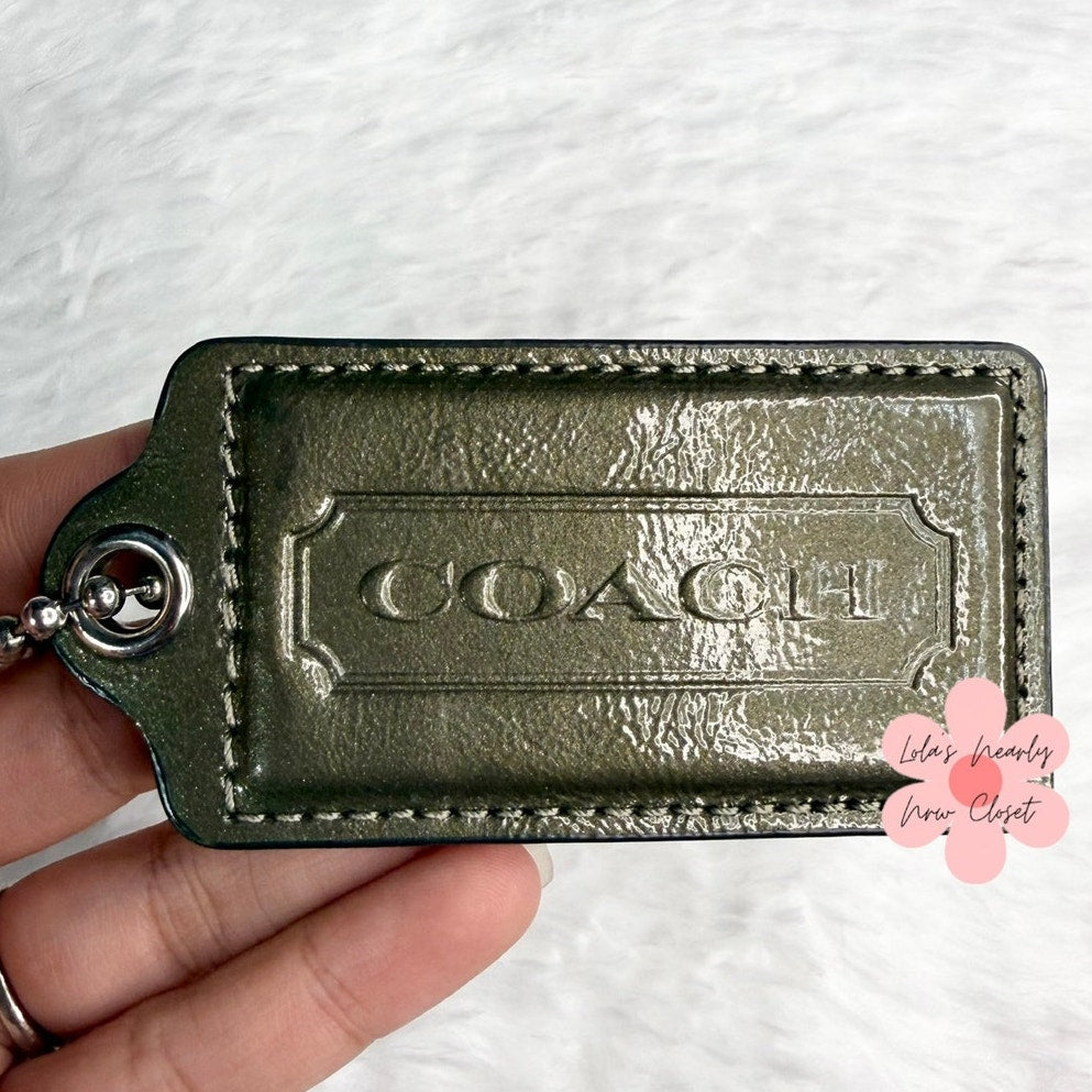 2.5" COACH Fob Bag Charm Hang tag Hangtag
