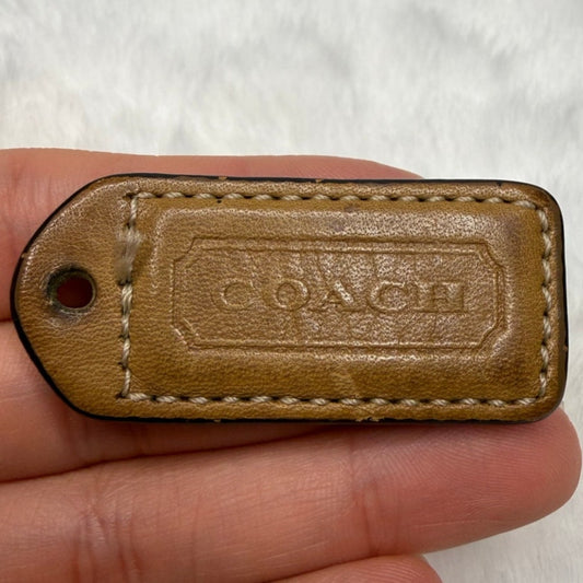 y2k 1.5" COACH Vintage Fob Bag Charm Hang tag Hangtag