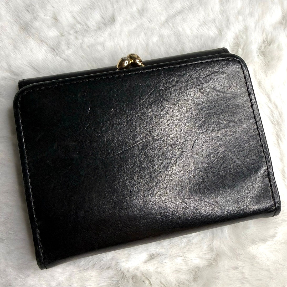 y2k COACH Vintage Black Kisslock Wallet
