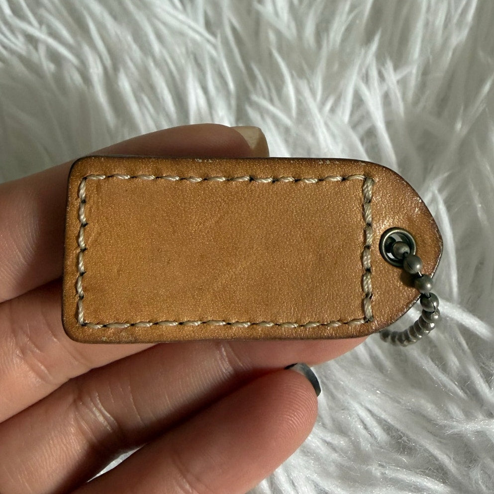 1.5" y2k COACH Vintage Fob Bag Charm Hang tag Hangtag