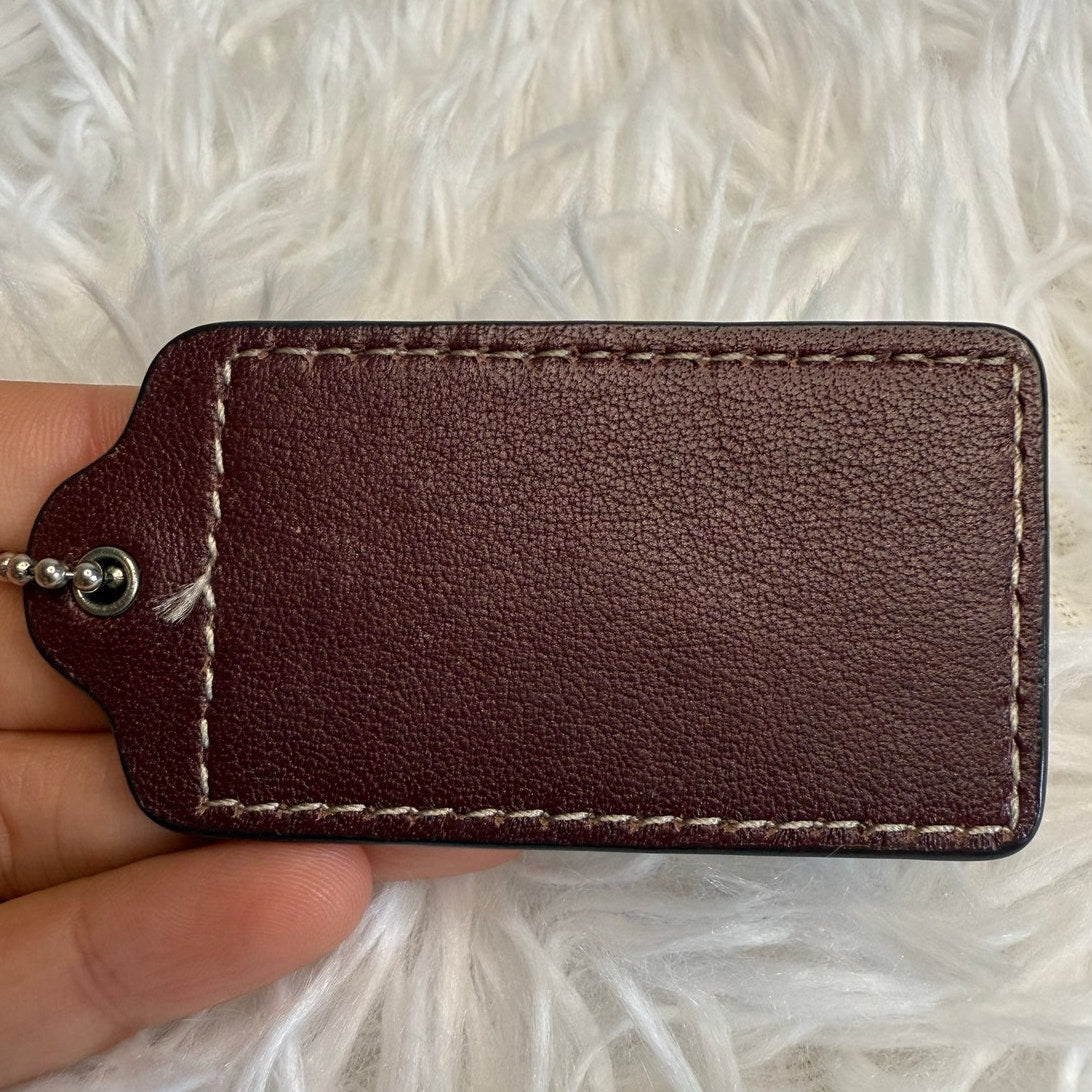 2.5" COACH Leatherware 1941 Brown Fob Bag Charm Hang tag Hangtag