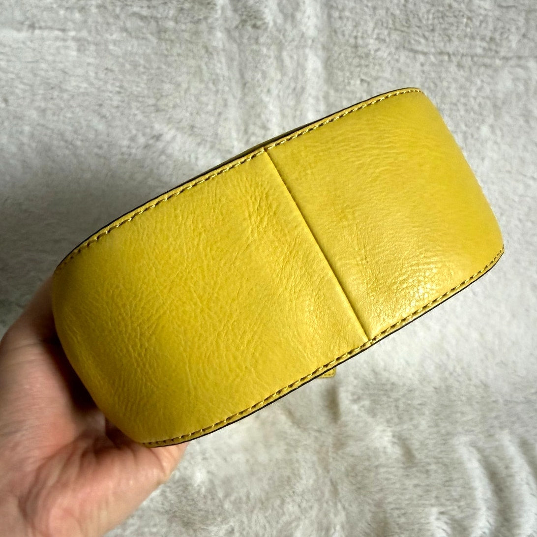 y2k COACH Legacy Yellow Top Handle Crossbody
