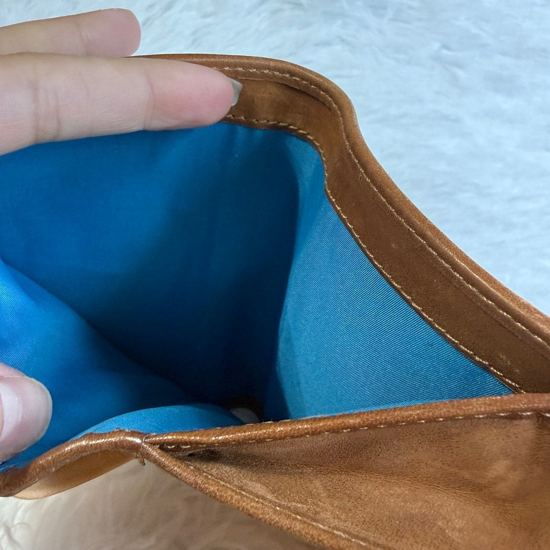 y2k Coach Stripe Signature Denim Turnlock Bifold Wallet
