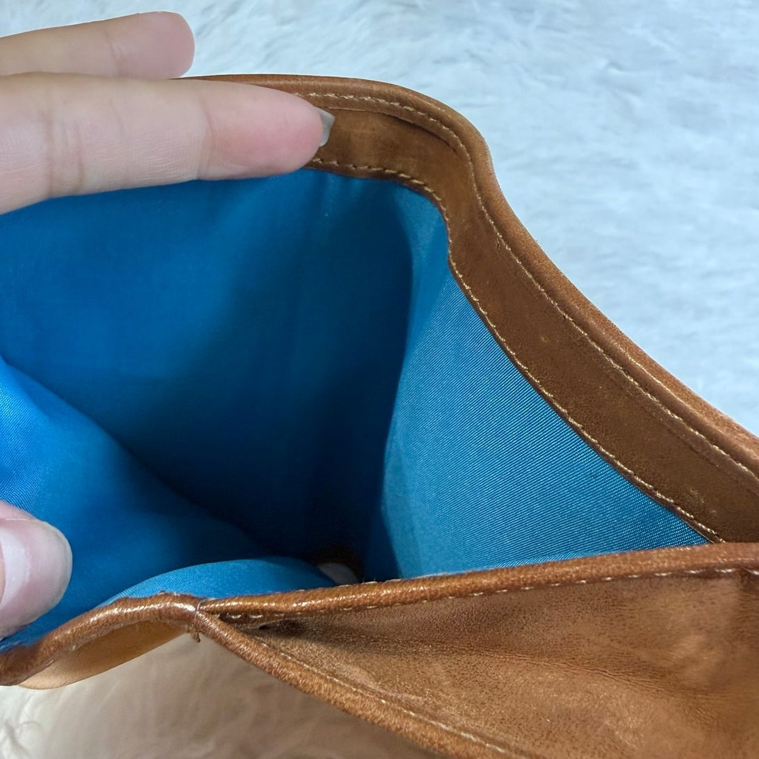 y2k Coach Stripe Signature Denim Turnlock Bifold Wallet