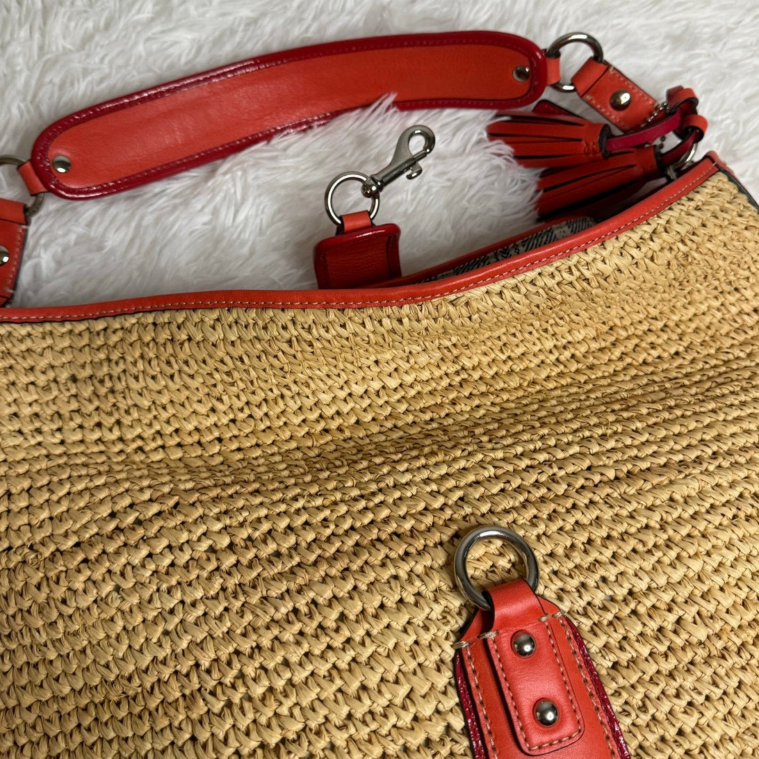 NWT COACH Straw Dogleash 22906 Hobo Shoulder Bag