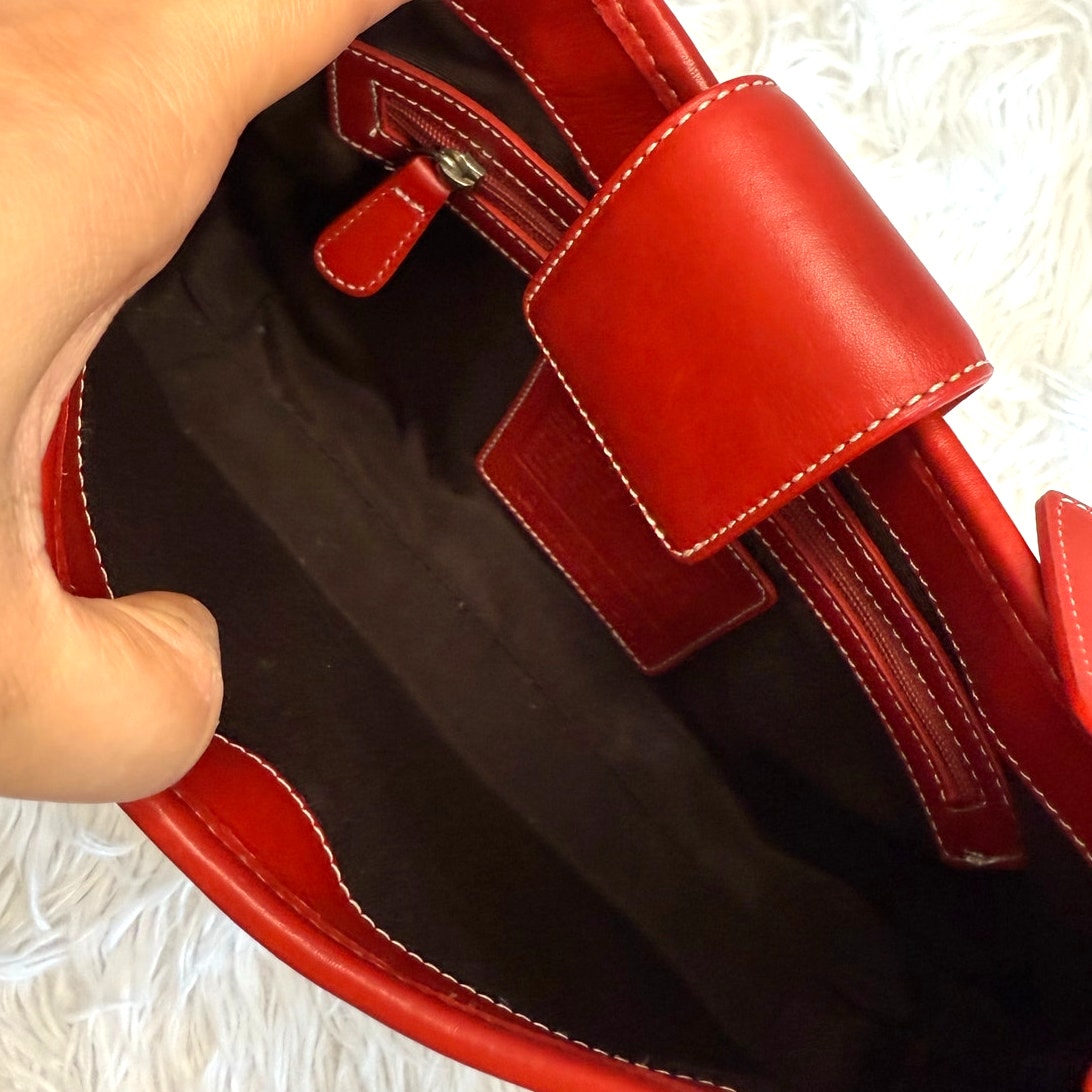 y2k COACH Vintage 8159 Straw Shoulder Bag