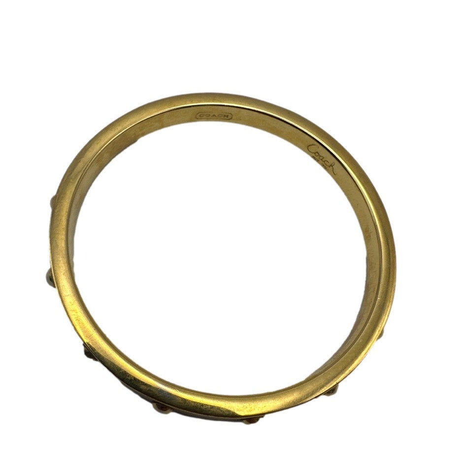 COACH Stud Bangle Bracelet Gold-tone plated
